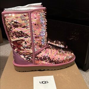 UGG Glittering Pink Sequin Boots